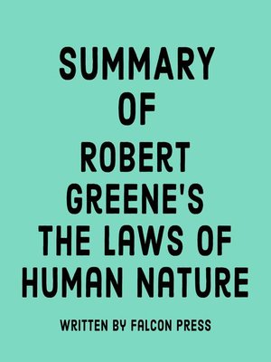 cover image of Summary of Robert Greene's the Laws of Human Nature